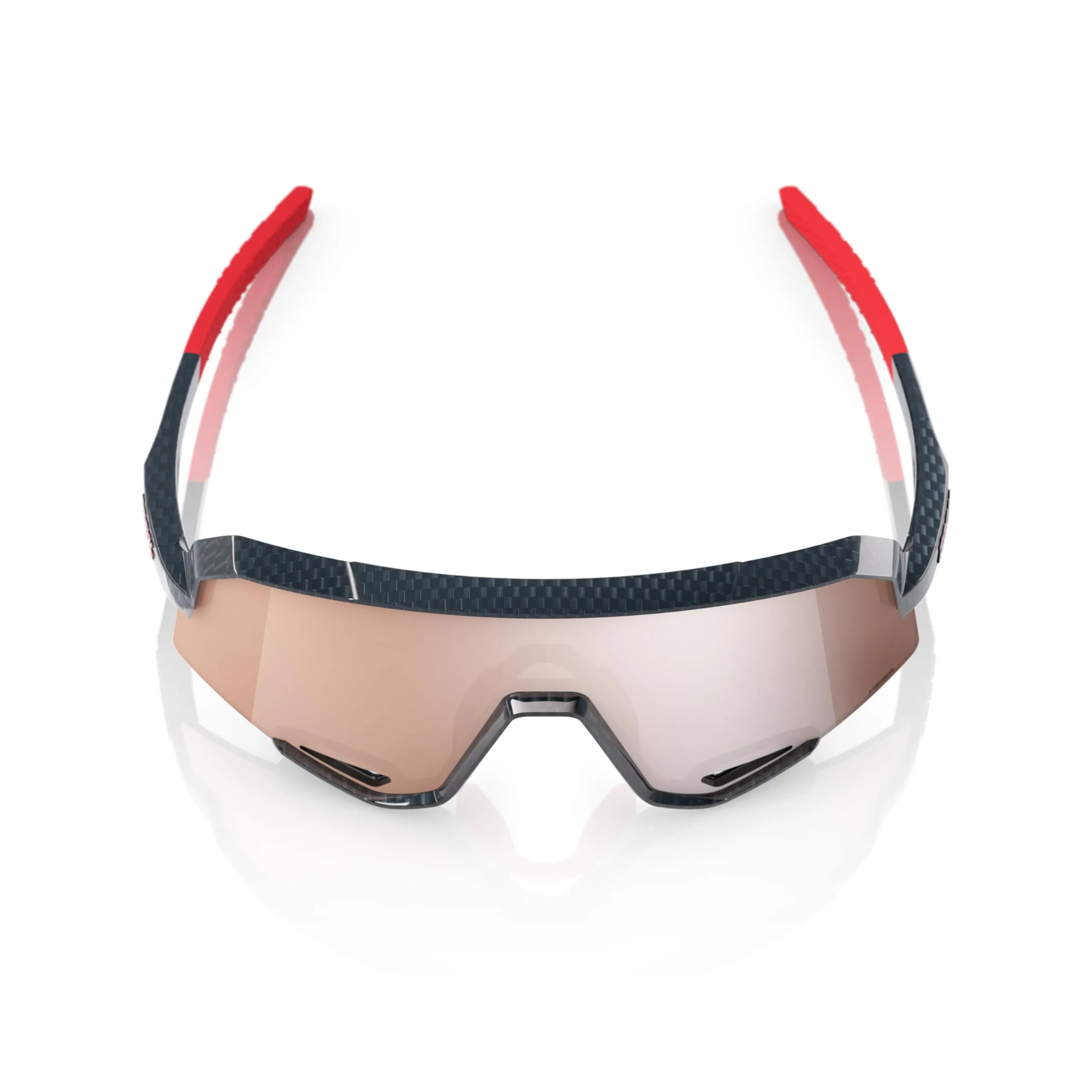 100% SLENDALE Gloss Carbon Fiber HiPER Crimson Silver Mirror Lens