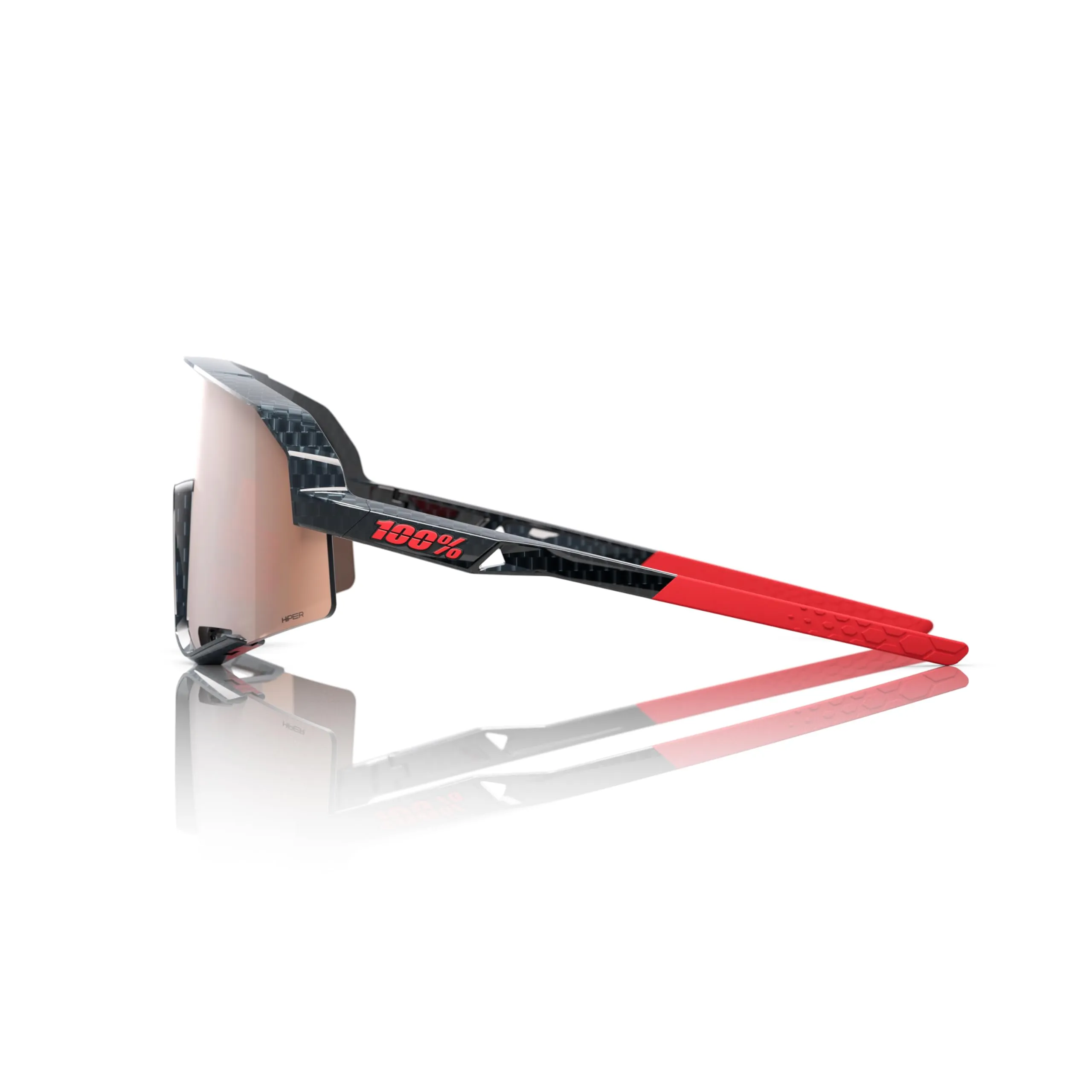 100% SLENDALE Gloss Carbon Fiber HiPER Crimson Silver Mirror Lens