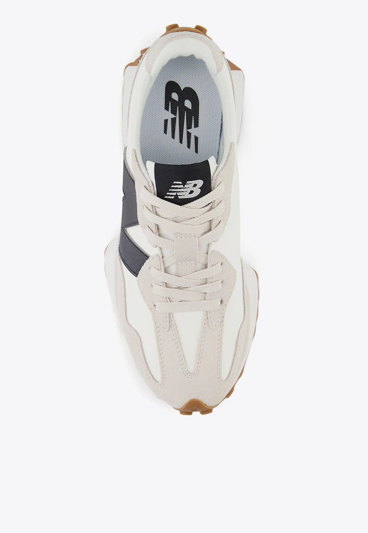 327 Low-Top Sneakers in Moonbeam with Black