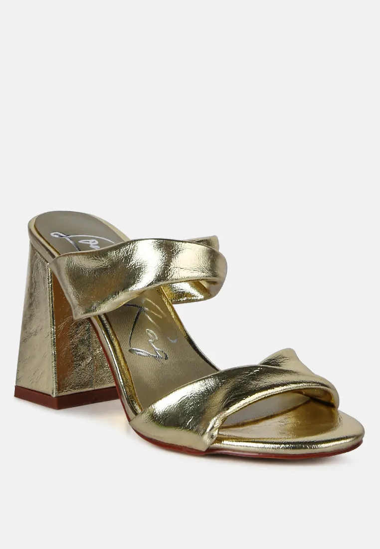 hot mess puffy block heel sandals