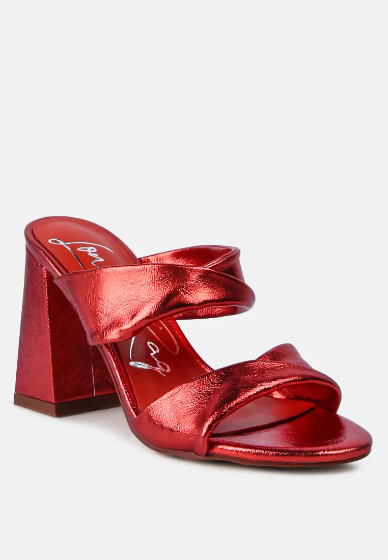 hot mess puffy block heel sandals