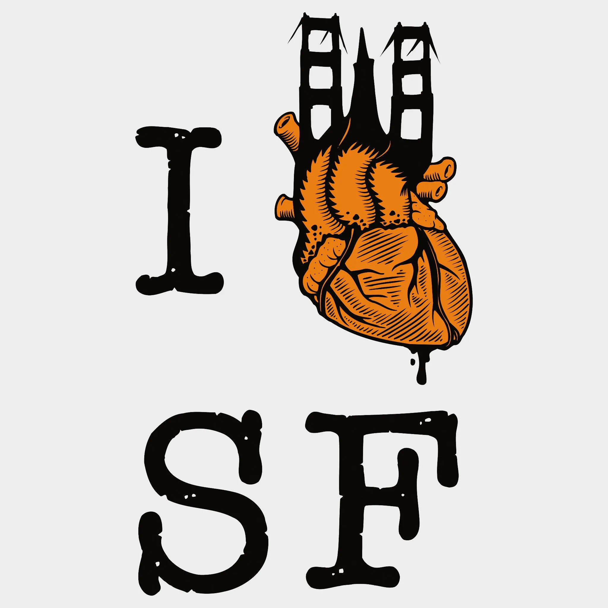 I HEART SF WOMEN'S CREW TEE