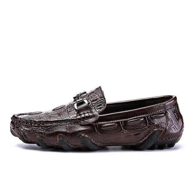 Luxury Genuine Leather Slip-on Men's Loafers Boat Shoes