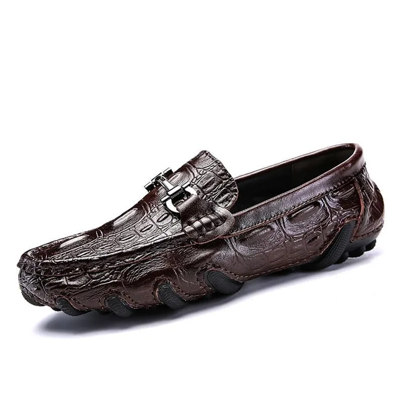 Luxury Genuine Leather Slip-on Men's Loafers Boat Shoes