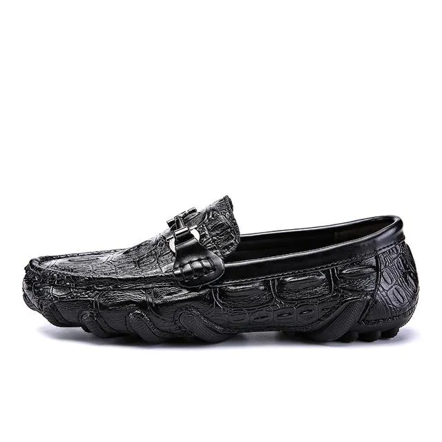 Luxury Genuine Leather Slip-on Men's Loafers Boat Shoes
