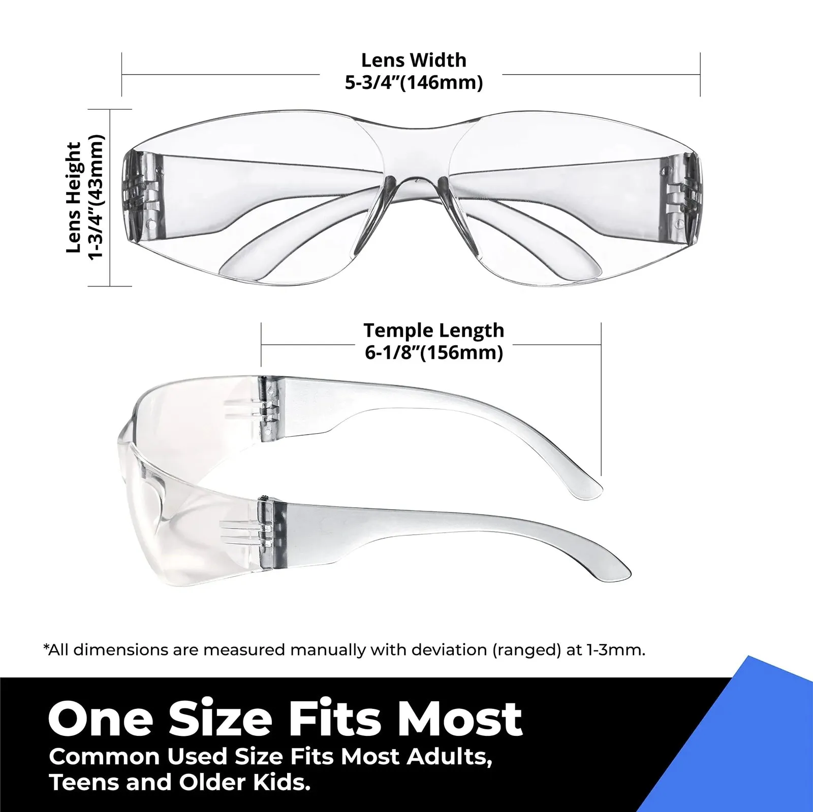 Motorcycle Glasses Racing Riding Lightweight Protective Safety Clear Glasses Eye Protection