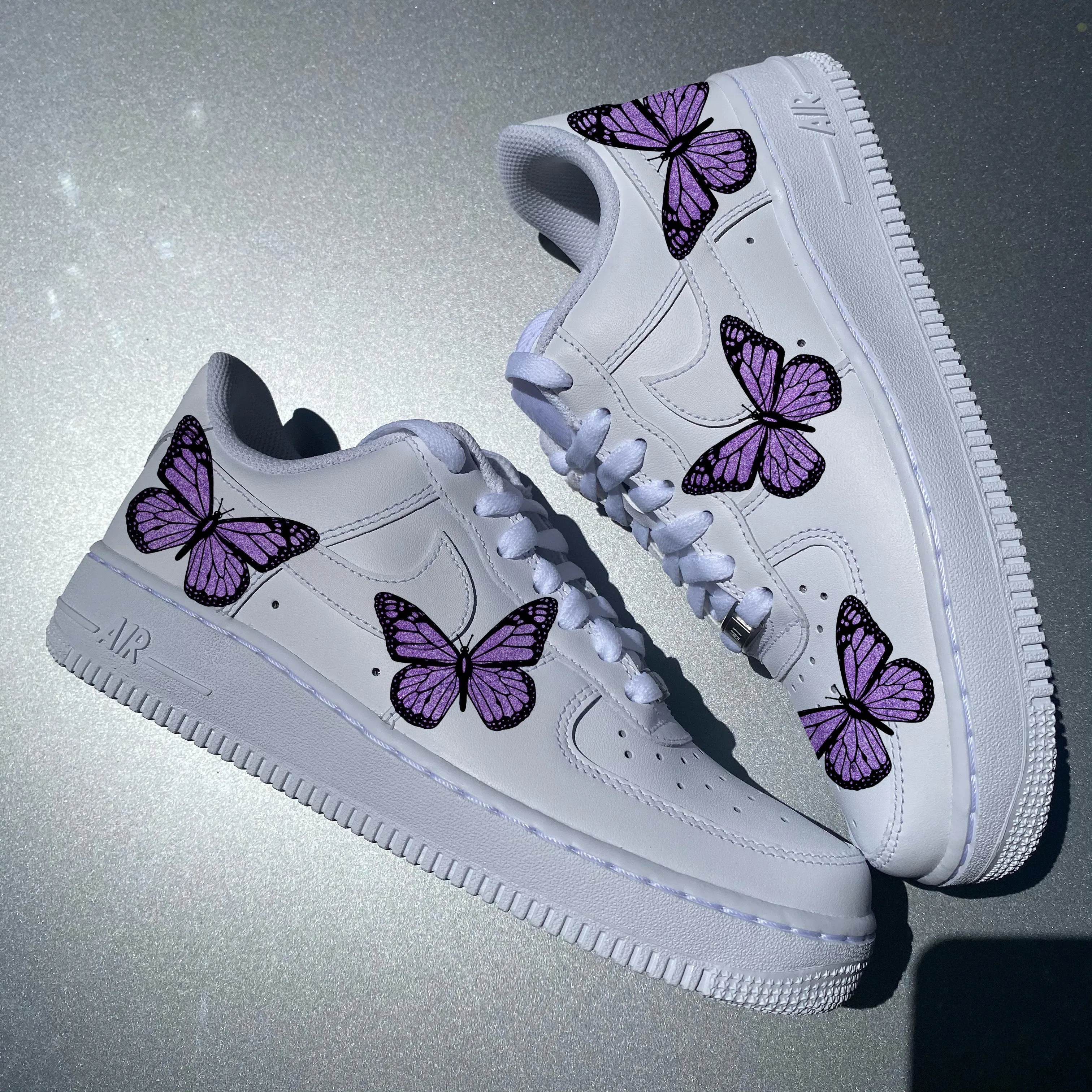 Purple Glitter Butterfly AF1