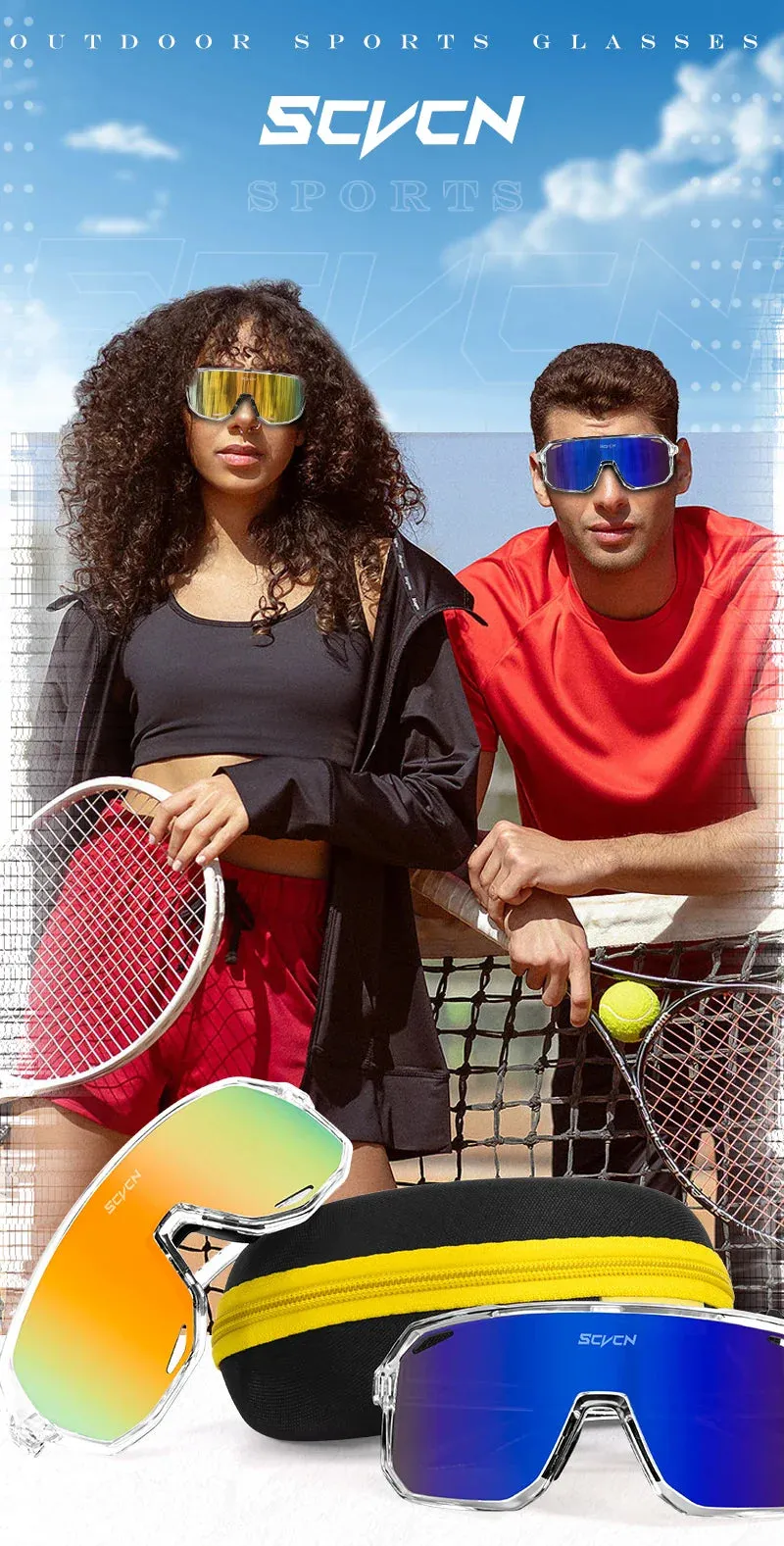 SCVCN oversized hot Cycling Sunglasses UV400 Goggles