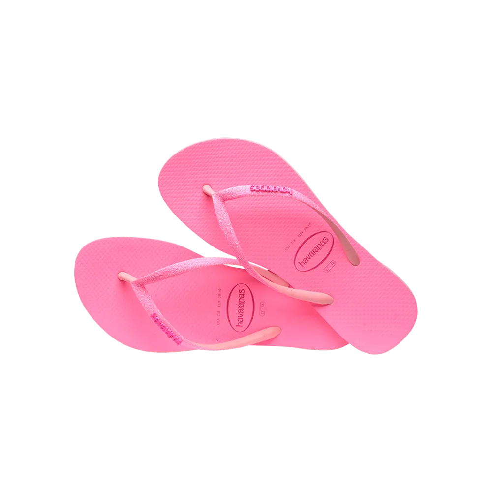 Slim Glitter Neon Flip Flops