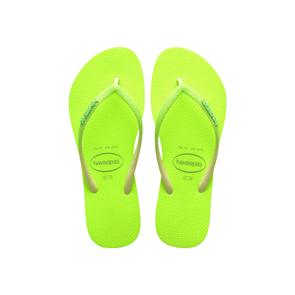 Slim Glitter Neon Flip Flops
