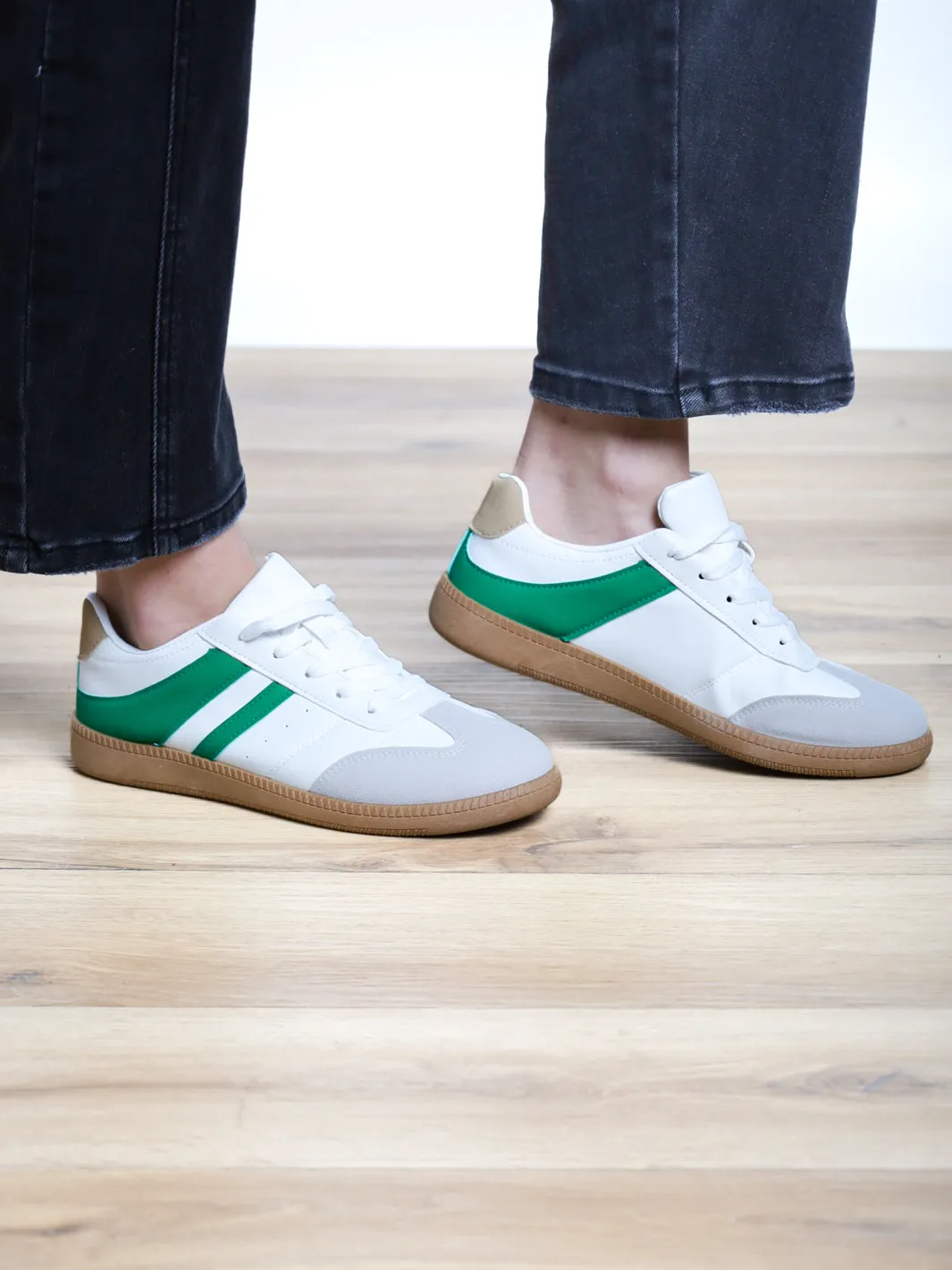 Time To Strut Striped Sneakers