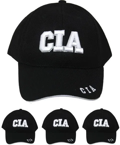 unisex cia - black baseball cap Case of 72