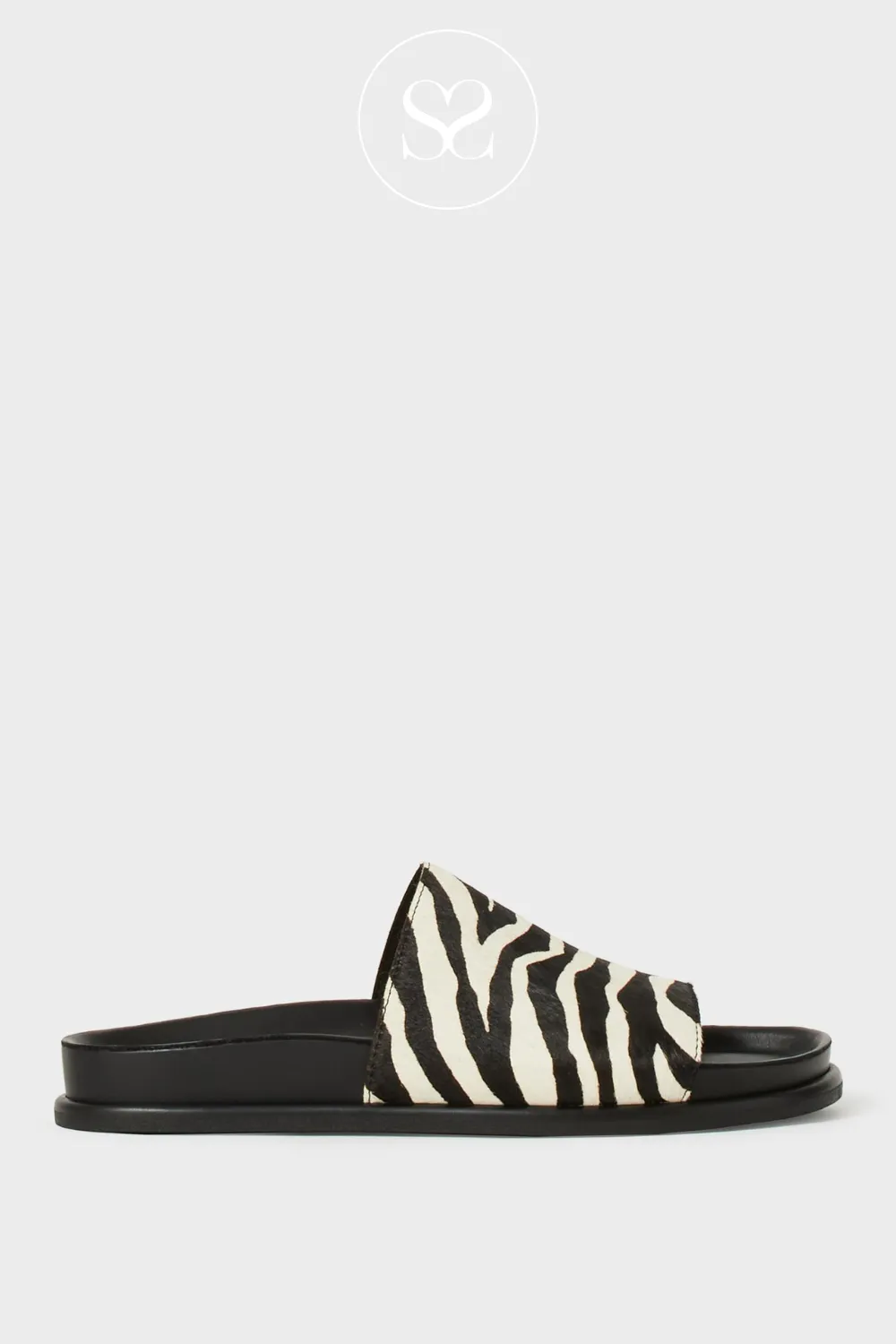 VAGABOND EFFIE 461 LEATHER ZEBRA SLIDER SANDALS