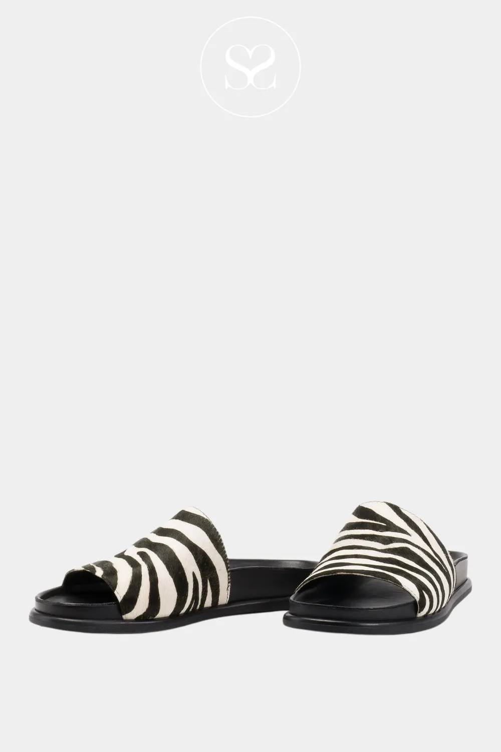 VAGABOND EFFIE 461 LEATHER ZEBRA SLIDER SANDALS